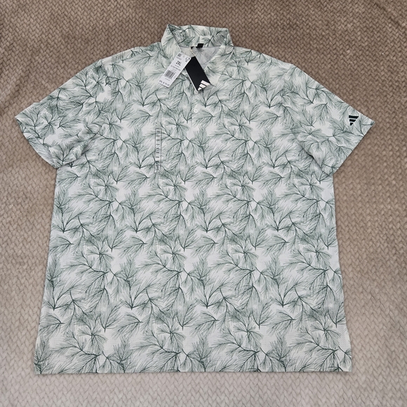 adidas Other - Men's Green Leaf Print Shirt